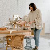 Rattan armchairs