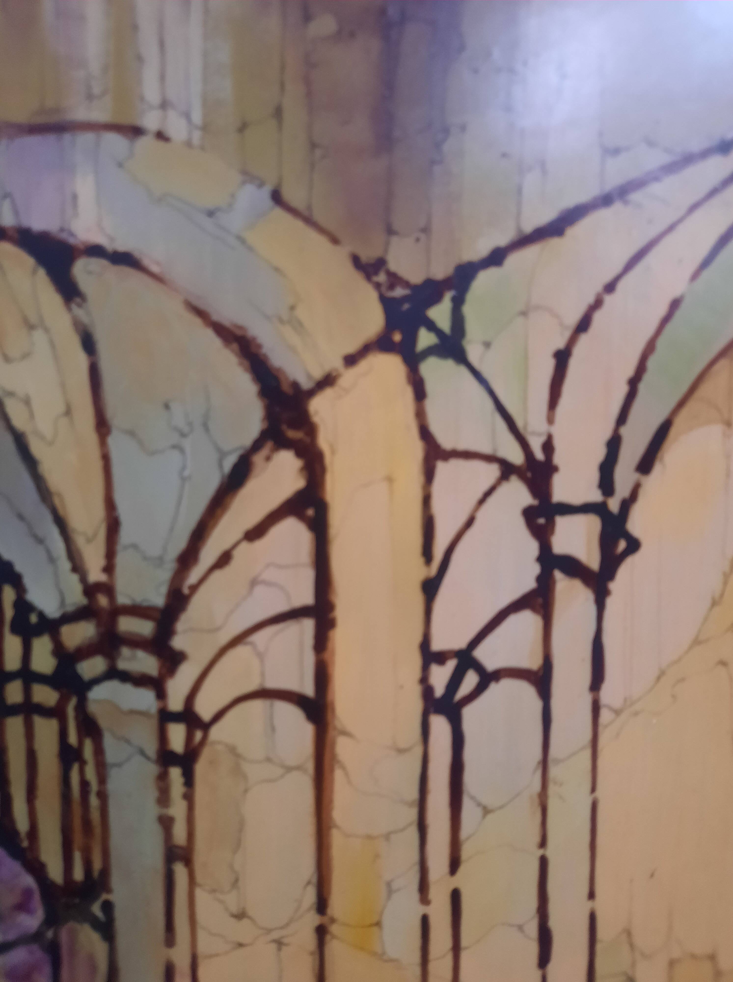 Acrylique  "éléments architecturaux gothiques "