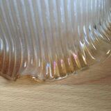 Antique frosted glass lampshade with skirt