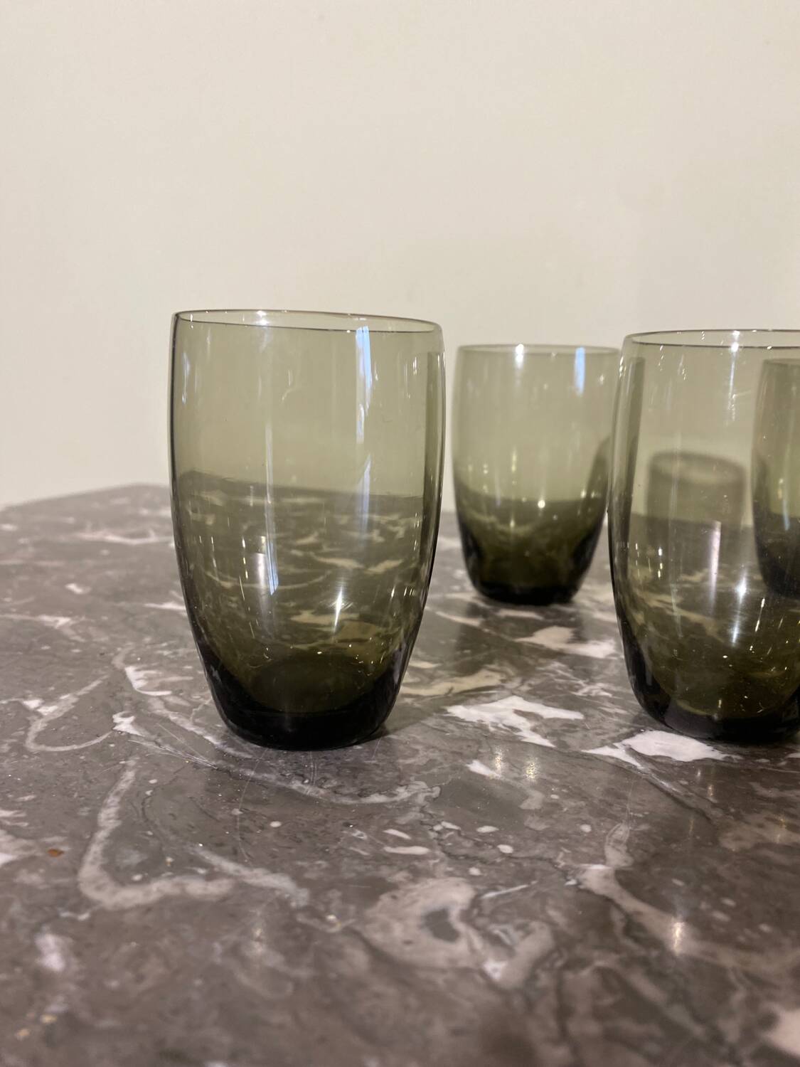 Vintage smoked glass