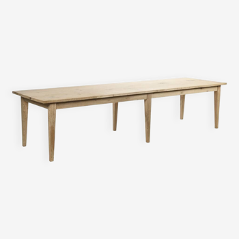 Large raw wooden table