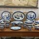 REAL OLD WILLOW English Porcelain Dinner Service - 27 pieces