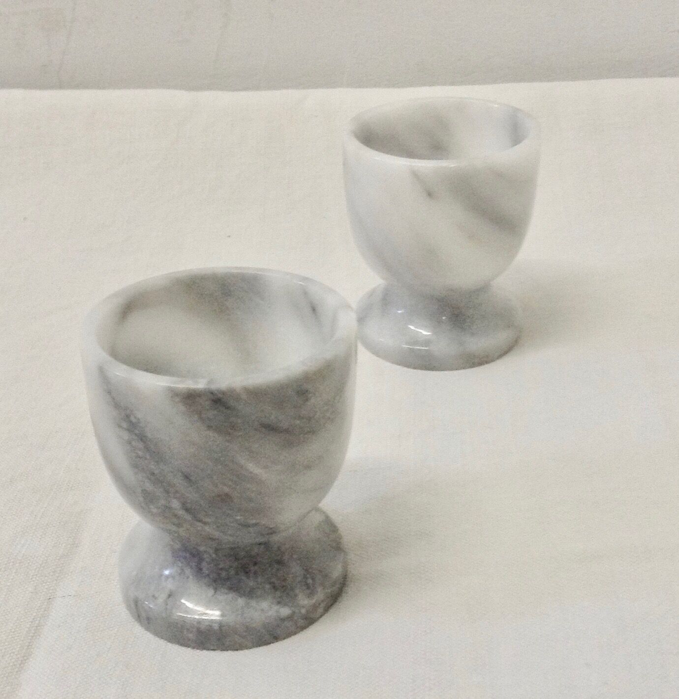 Egg cups in marble