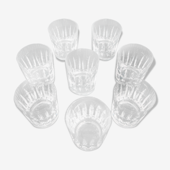 Set of 8 St. Louis crystal whiskey glasses