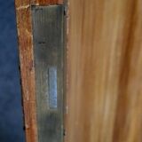 Half-moon buffet in Louis XVI style with burl and marquetry.