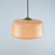 Lampe à suspension vintage en verre marron et laiton
