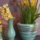 Ceramic pot cover in Art-Deco slurry