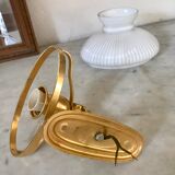 Applique vintage laiton et opaline