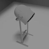 Rare metal and chrome floor lamp by Goffredo Reggiani, Italy, 1970s