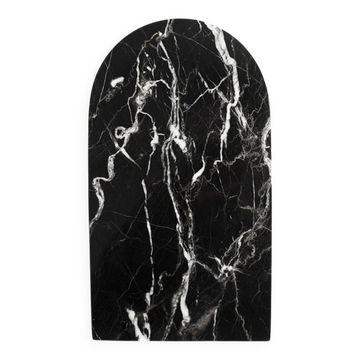 Small curved black marble plate