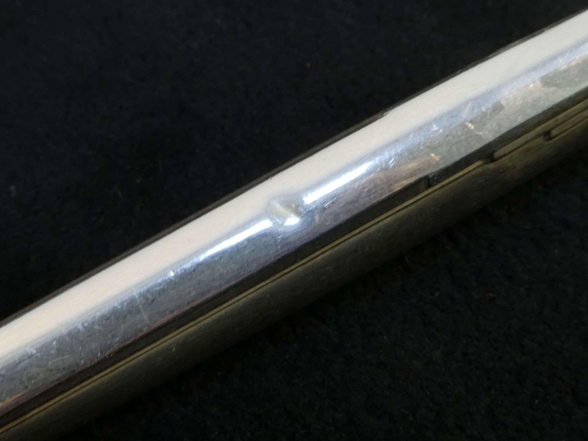 12 grands couteaux orbrille en metal argenté lame inox