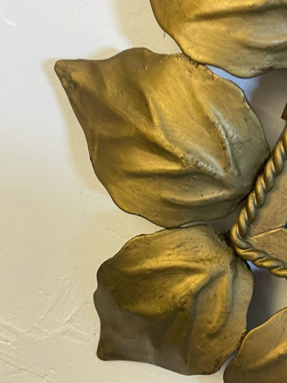 Rectangular wrought iron sun mirror from the 50