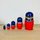 2 Russian dolls Matryoshka painted wood