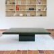 Green coffee table attributed to Jean-Claude Mahey, Roche Bobois.