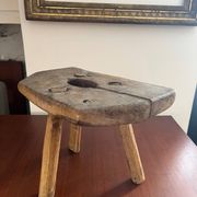 Small rustic farm stool