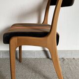 Set of 6 Baumann gondola chairs, Stamped NF