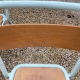 Lot of 6 sky blue Tolix chairs