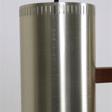 Rare lampe suspendue "Cylinder III" par Jo Hammerborg pour Fog & Mørup / années 1960 / design danois moderne du milieu du siècle / Teck / Laiton