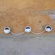 Vintage peg 3 hooks in white metal and bakelite