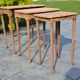 Nesting tables in oak from the 1930s.