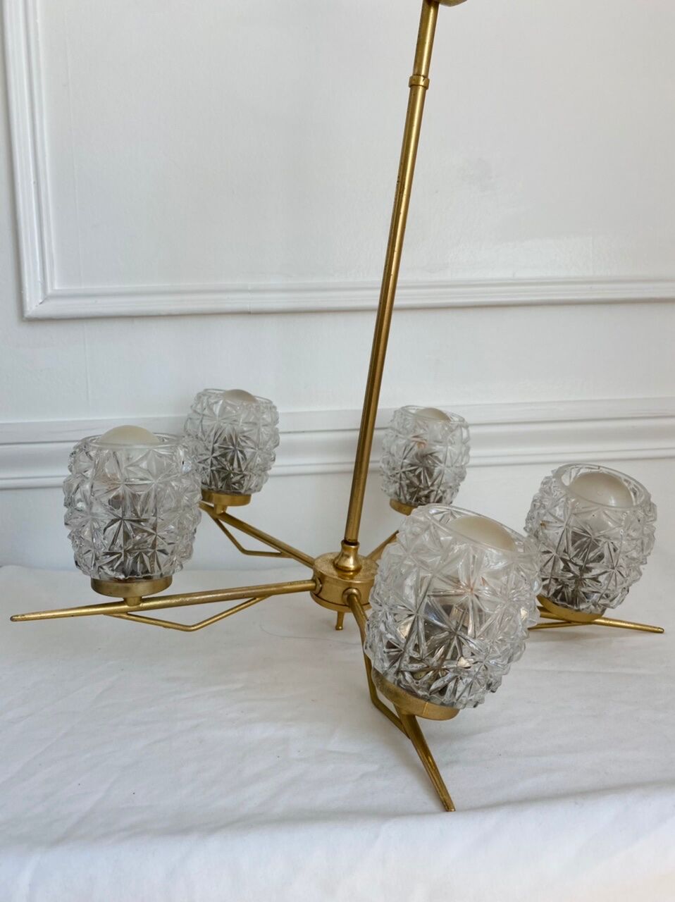 Lustre vintage à 5 feux