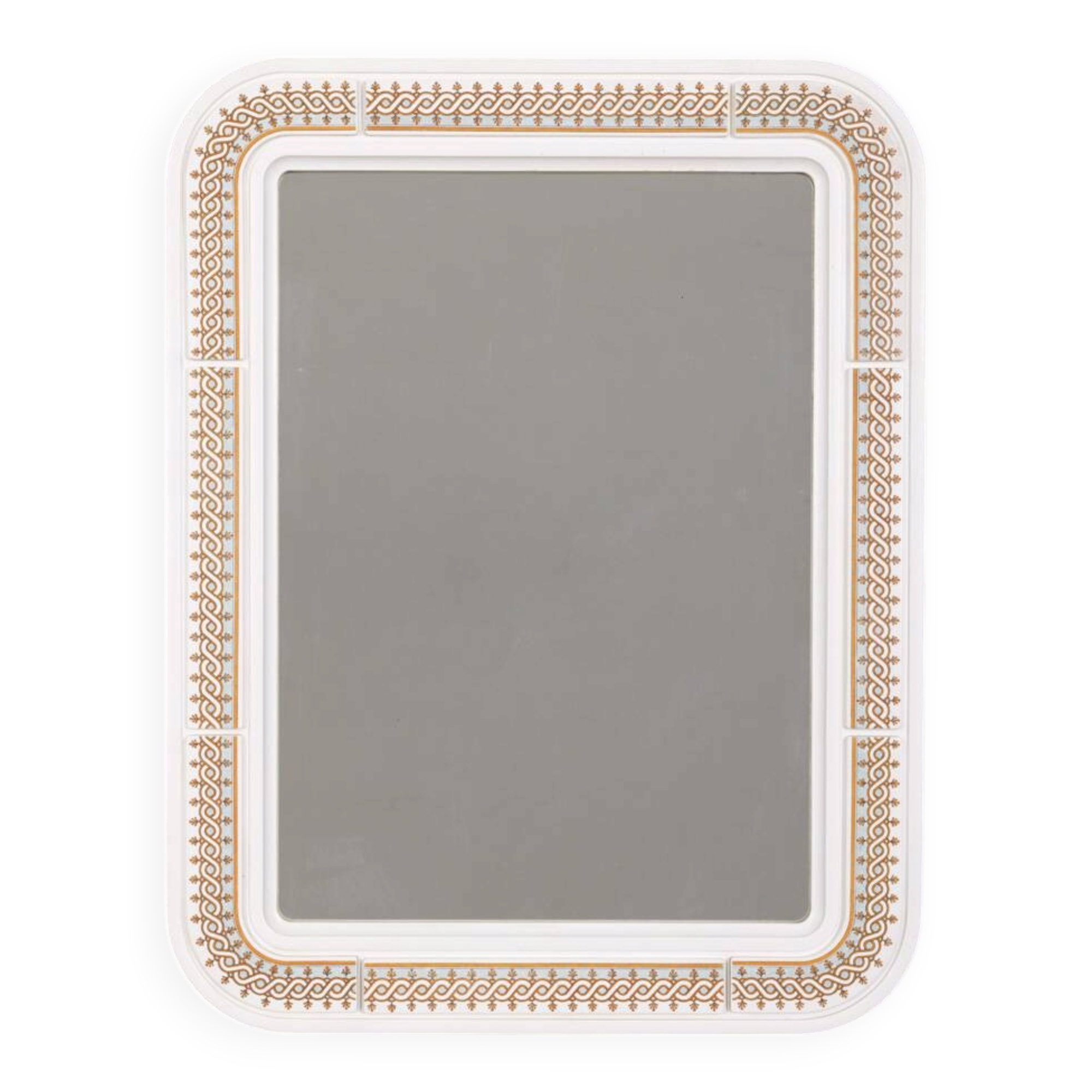 Vintage Plastic Wall Mirror with Carrara Matta, 1970s