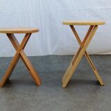 Pair of Suzy folding stools by Adrian Reed for Prince Design Works 1980