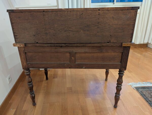 ​Bureau de pente ''Bonheur-du-jour'' en chêne massif – Style Louis-Philippe /