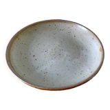 Assiette forme calot grès pyrité 21 cm vide poche bougie art de la table artisanal vintage rétro