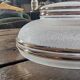 Frosted lampshade with silver trim from the 50s