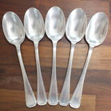 Set of 5 forks and 5 tablespoons Christofle Alfenid