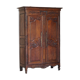 Antique Carved Wardrobe Dated 1844 with Shaped Panels