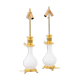 Paire de lampes en porcelaine blanche et bronze, circa 1880