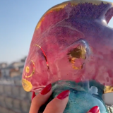 Ceramic fish lamp slip 1950s-60s