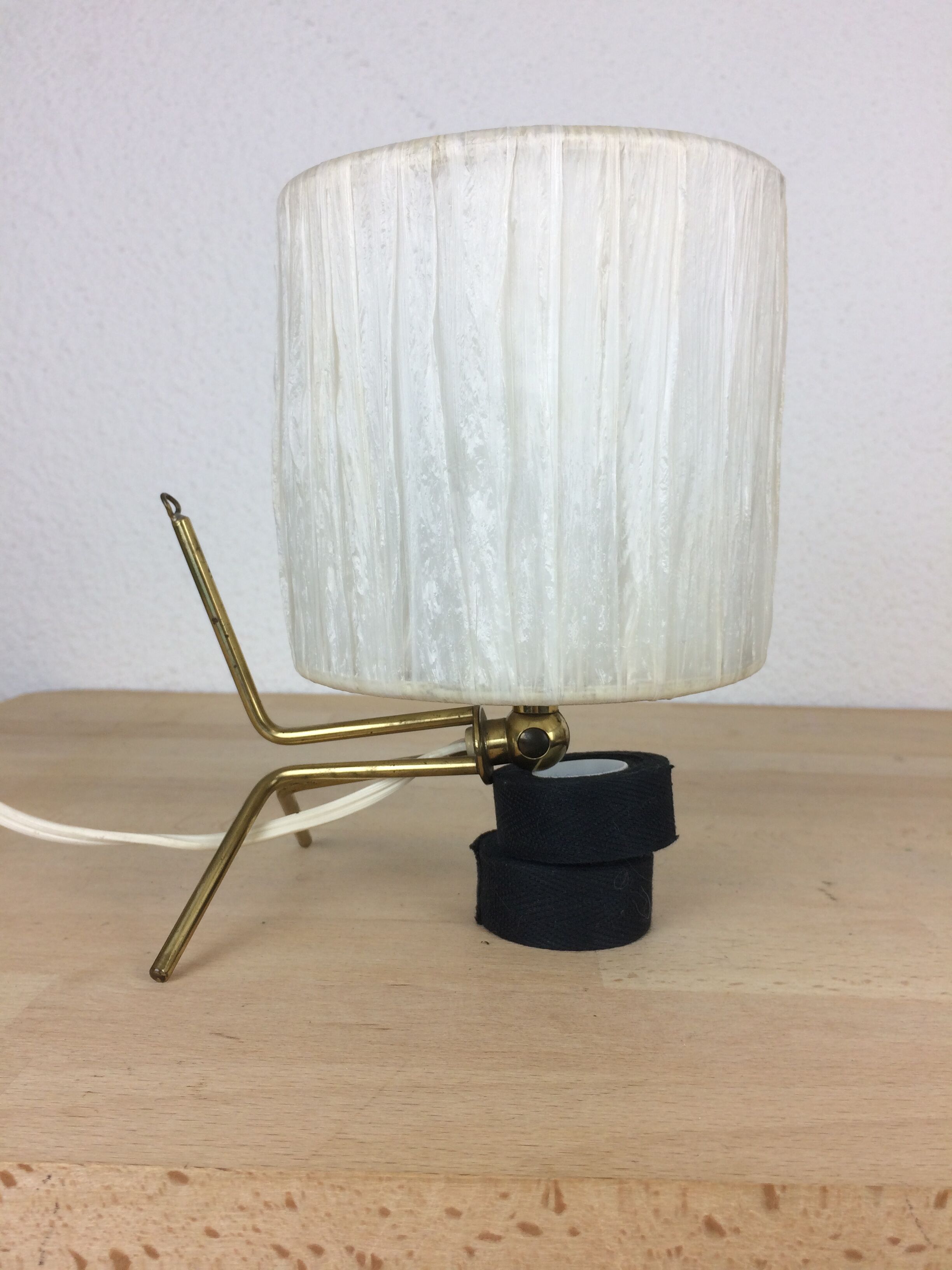 Brass tripod wall lamp 50s