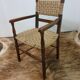 Wood armchair and braided rope