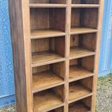 Open bookcase with 12 teak compartments