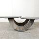 Vintage two tier marble coffee table, 1970s