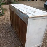 Old low sideboard in solid wood