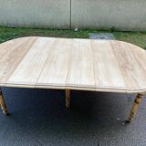 Large Louis Philippe extendable round dining table renovated 230cm