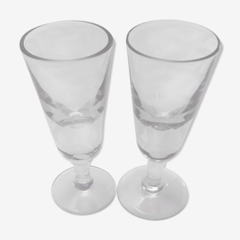 2 absinthe bistro glasses