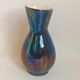 Verceram vase iridescent blue ceramic 60s Height 26,7 cm