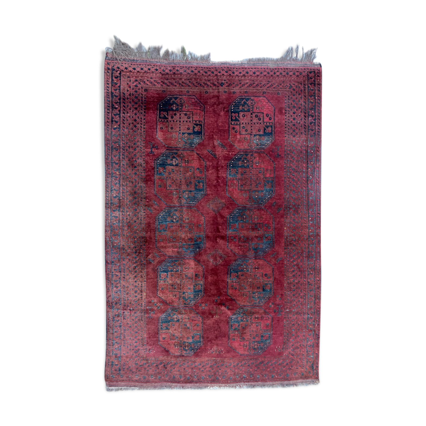 Carpet old Afghan Turkmen 152x230 cm