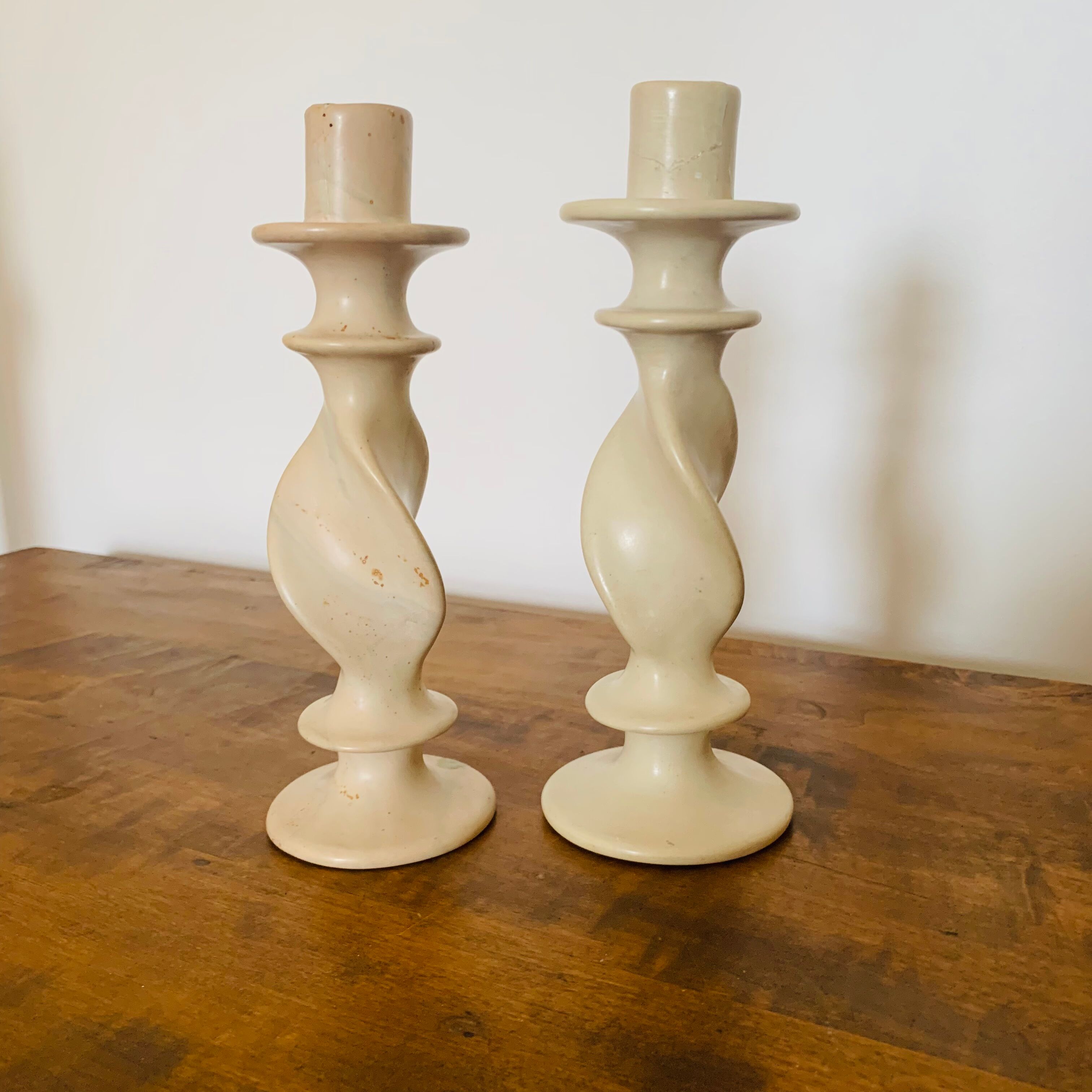 Pair of candle holders