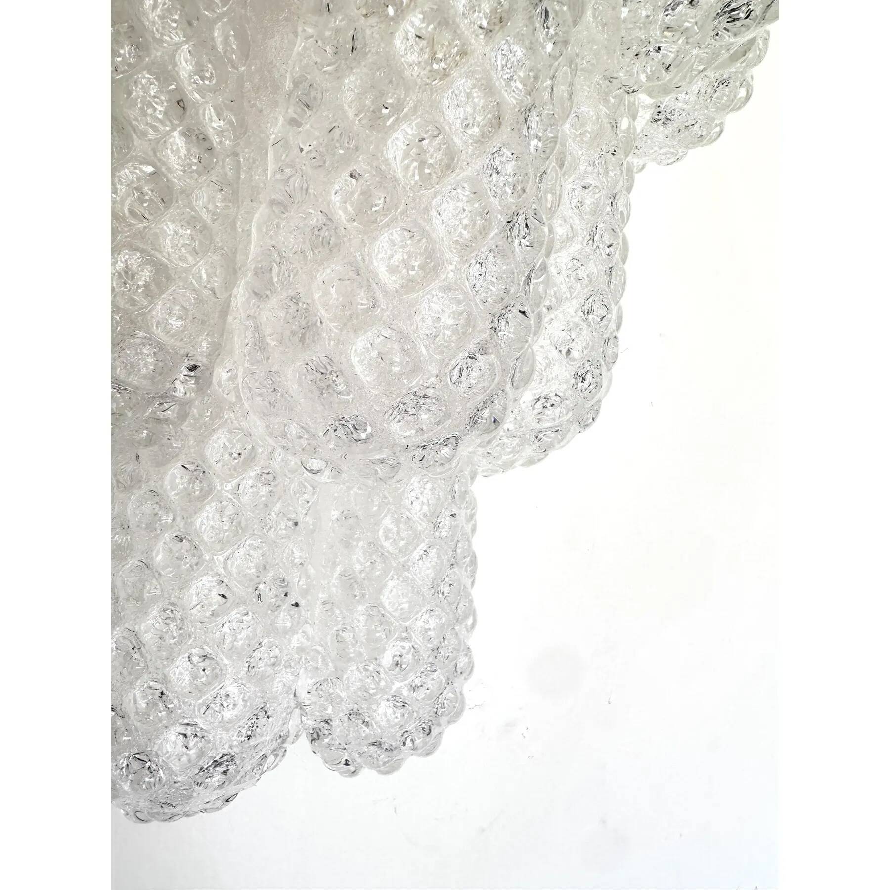 Clear “Conchiglie” Murano Glass Gold Wall Sconce by Simoeng
