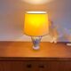 Lampe vintage faïence balustre portugal - décor oiseau bleu