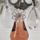 Metal wall candle holder with glass tassels