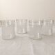 4 verres texturés en verre moulé – années 1970
