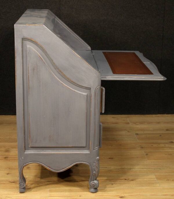 Bureau de pente ou commode scriban en bois laqué esprit Shabby chic époque circa 1920-1930