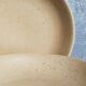 Five vintage natural stoneware soup plates